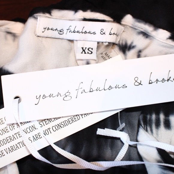Young Fabulous & Broke Cross-Front Tie Dye Top XS - Picture 10 of 10